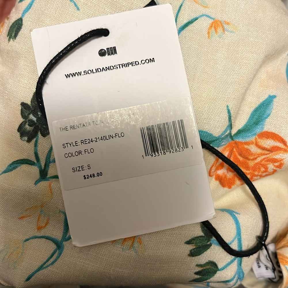 SOLID & STRIPED Floral Ruffle Crop Top - Picture 5 of 5